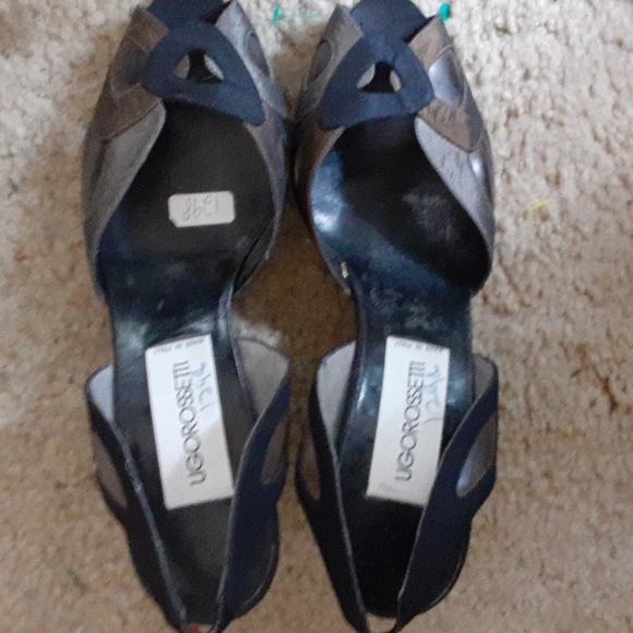 Ugo Rossetti Vintage RARE sling back heels excellent condition never worn sz 39 - Picture 2 of 7